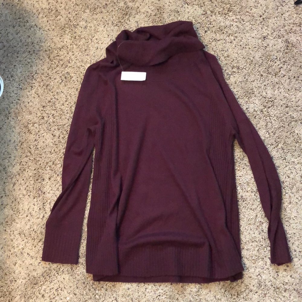 The Loft Burgundy Cowl Neck Sweater